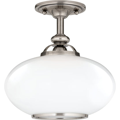 Canton Semi Flush by Hudson Valley in old bronze. Made from brass in a traditional style.