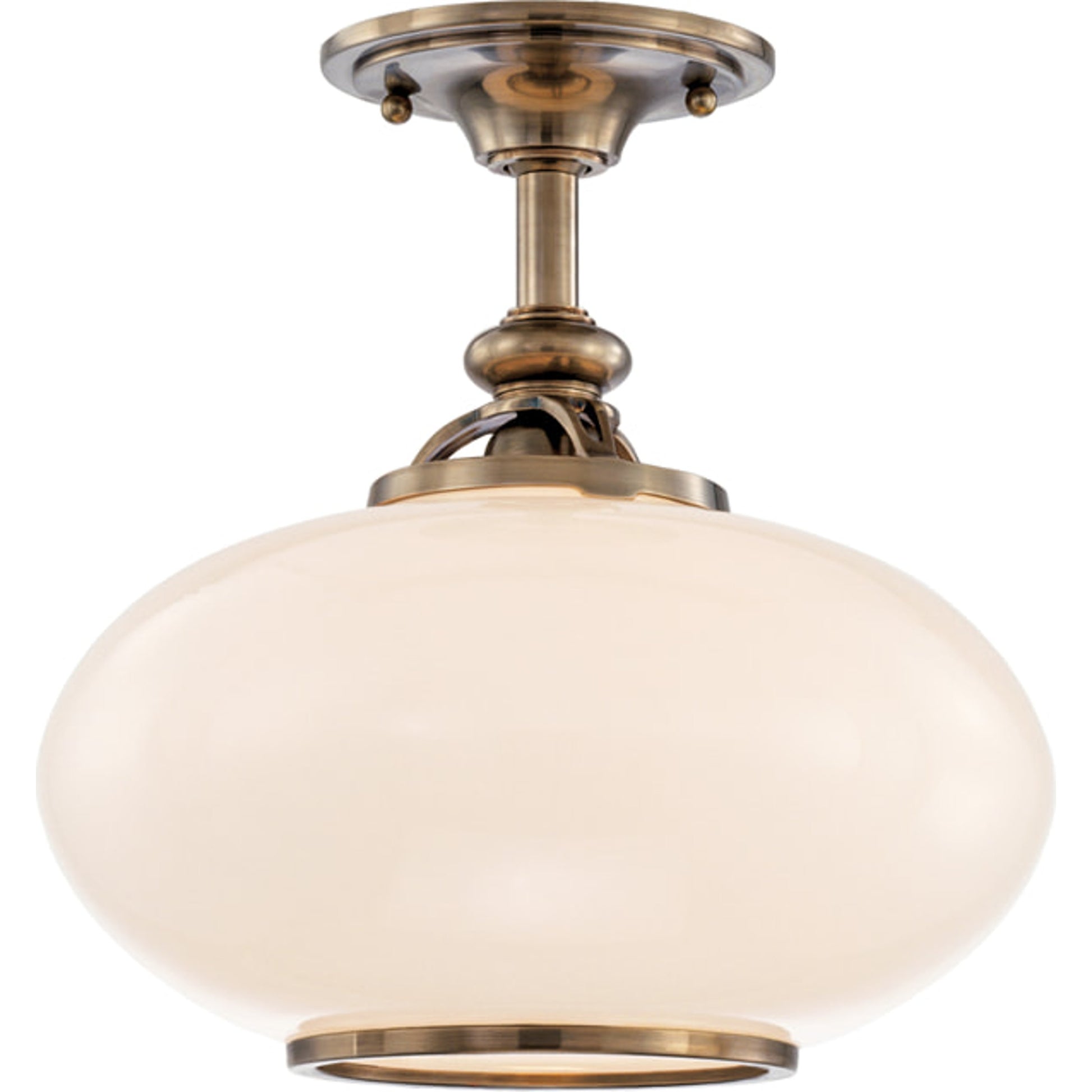 Canton Semi Flush by Hudson Valley in old bronze. Made from brass in a traditional style.
