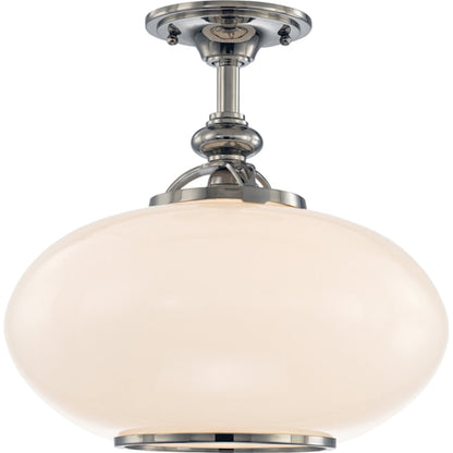 Canton Semi Flush by Hudson Valley in old bronze. Made from brass in a traditional style.