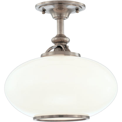 Canton Semi Flush by Hudson Valley in old bronze. Made from brass in a traditional style.
