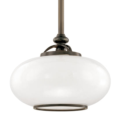 Canton Semi Flush by Hudson Valley in old bronze. Made from brass in a traditional style.