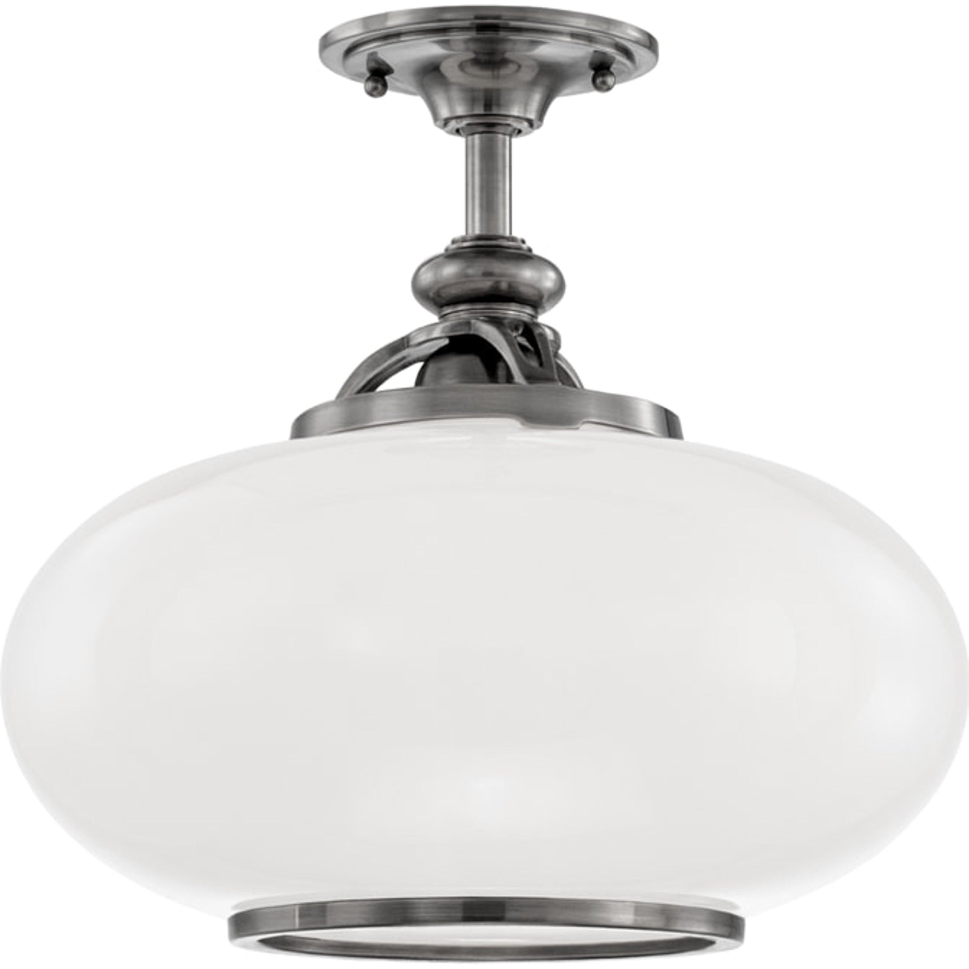 Canton Semi Flush by Hudson Valley in old bronze. Made from brass in a traditional style.