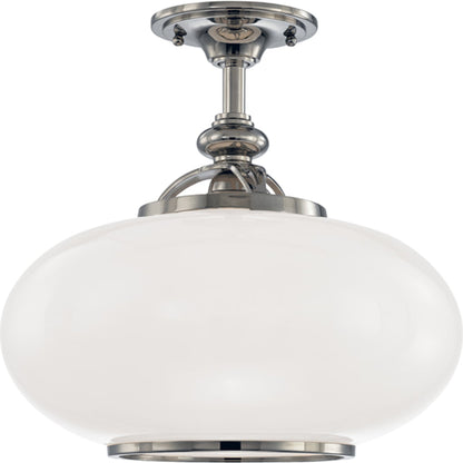 Canton Semi Flush by Hudson Valley in old bronze. Made from brass in a traditional style.