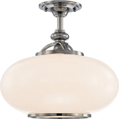 Canton Semi Flush by Hudson Valley in old bronze. Made from brass in a traditional style.