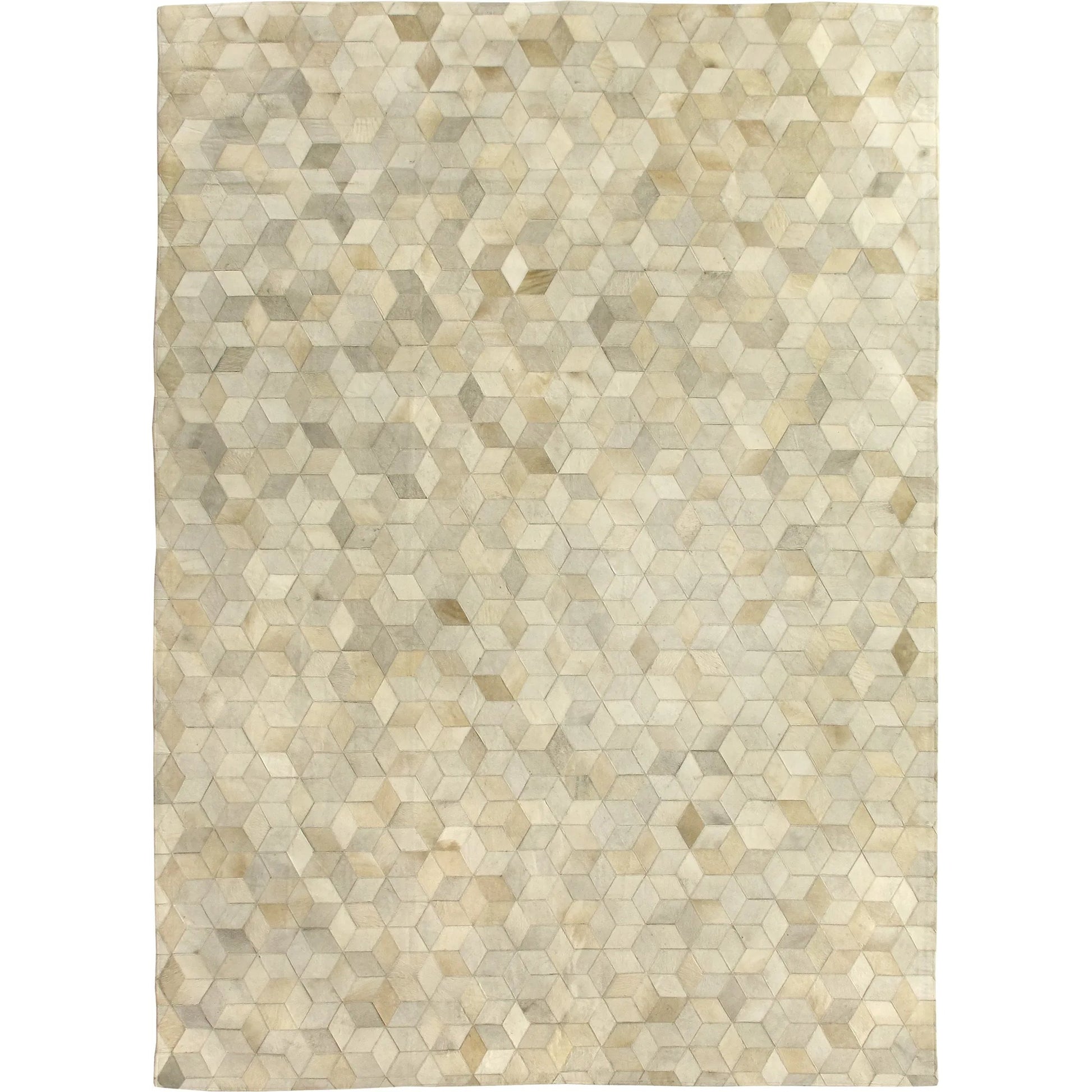 Natural Hide 9816 Rug by Exquisite Rugs in ivory. Made from leather hide in a unique style.