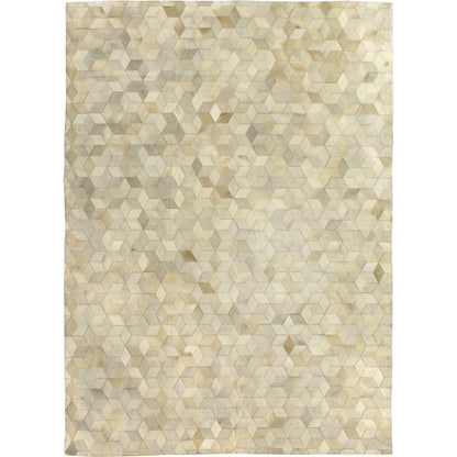 Natural Hide 9816 Rug by Exquisite Rugs in ivory. Made from leather hide in a unique style.