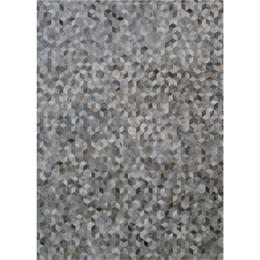 Natural Hide 9817 Rug by Exquisite Rugs in silver. Made from leather hide in a unique style.