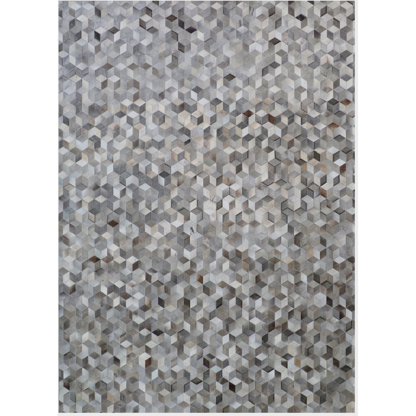 001 SI-1829258,SI-1829261,SI-1829262 | Additional Silo | Natural Hide 9817 Rug by Exquisite Rugs in silver. Made from leather hide in a unique style.