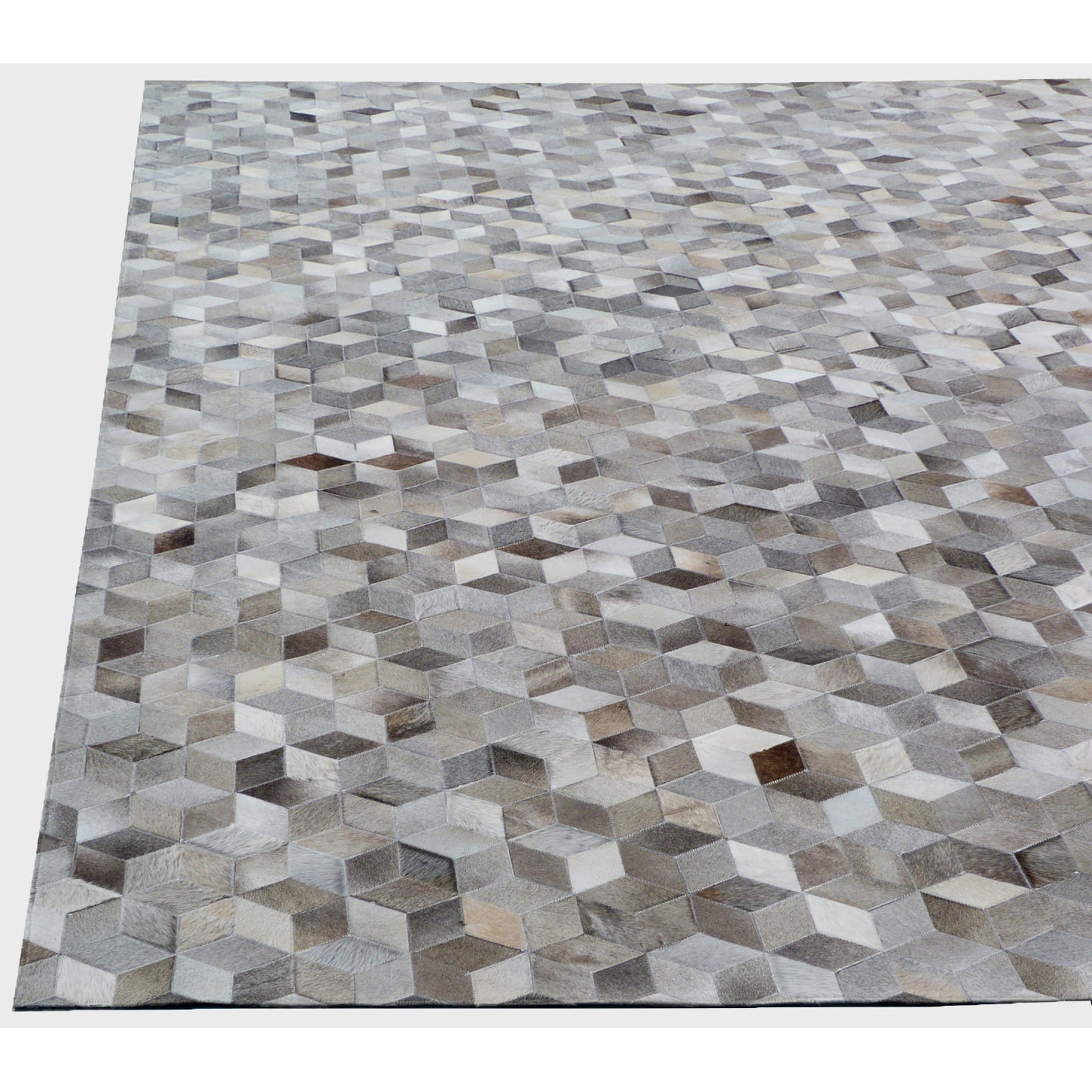 Natural Hide 9817 Rug by Exquisite Rugs in silver. Made from leather hide in a unique style.