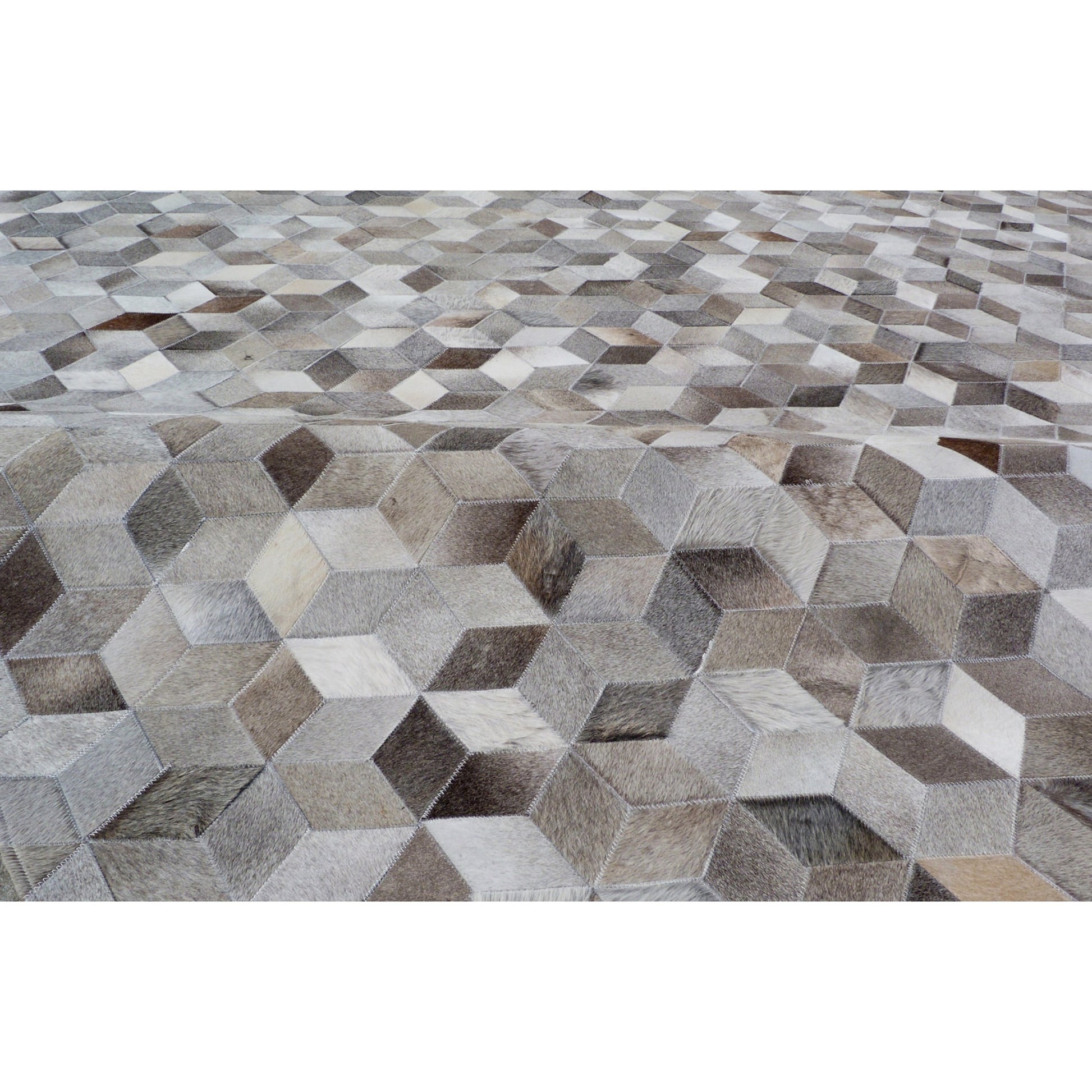 Natural Hide 9817 Rug by Exquisite Rugs in silver. Made from leather hide in a unique style.
