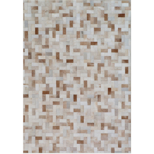 Natural Hide 9819 Rug by Exquisite Rugs in ivory. Made from leather hide in a unique style.