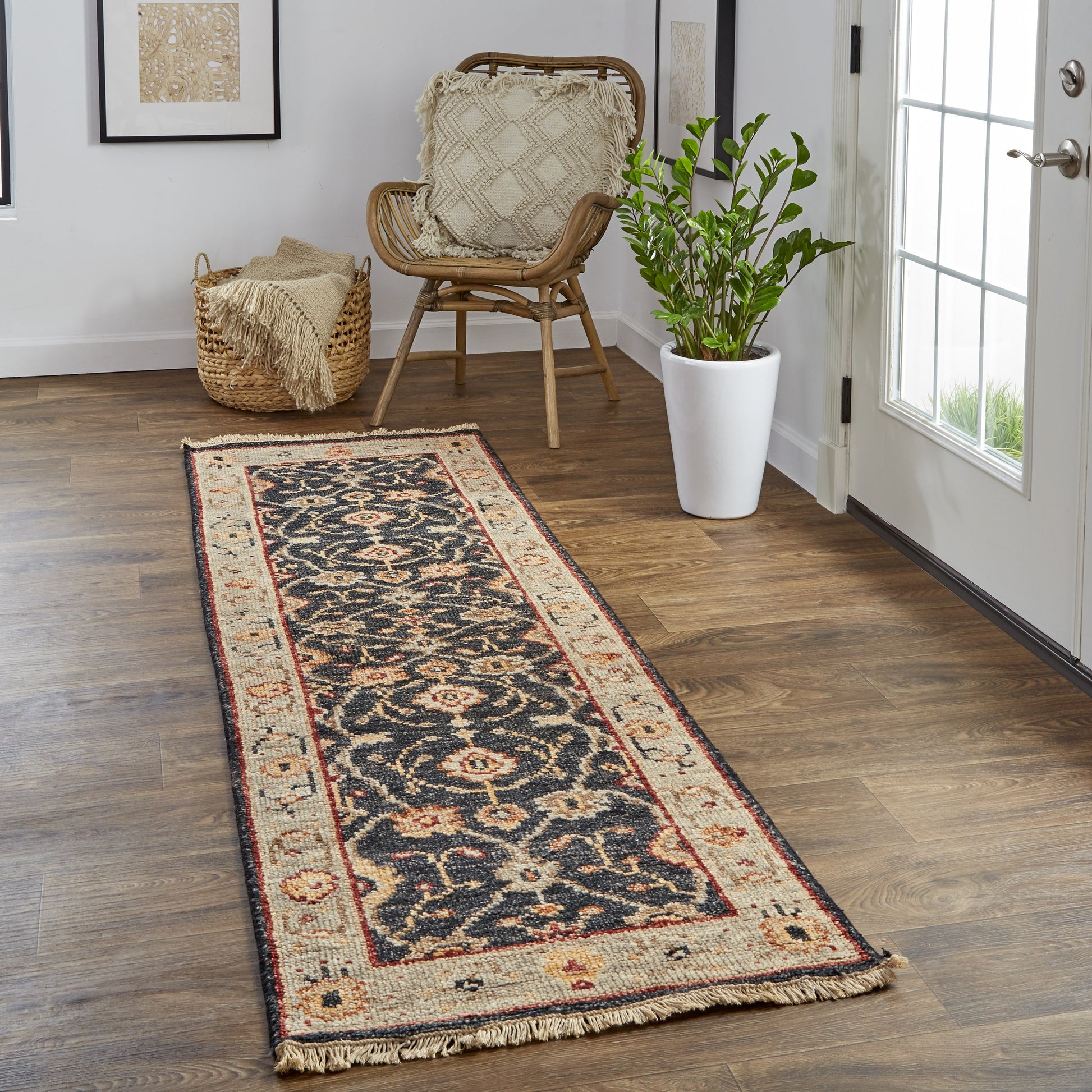 Carrington Traditional Oriental Rug - 6500F by Feizy in black, gold, gray. Made from wool in a unique style.