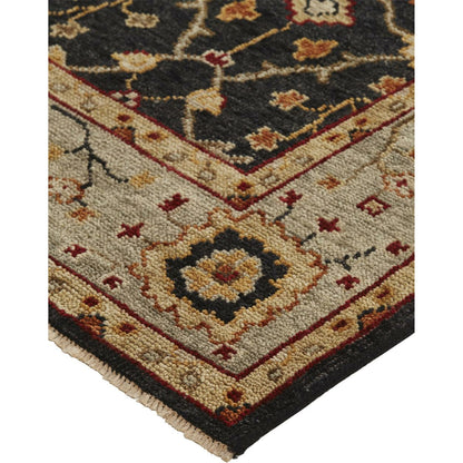 Carrington Traditional Oriental Rug - 6500F by Feizy in black, gold, gray. Made from wool in a unique style.