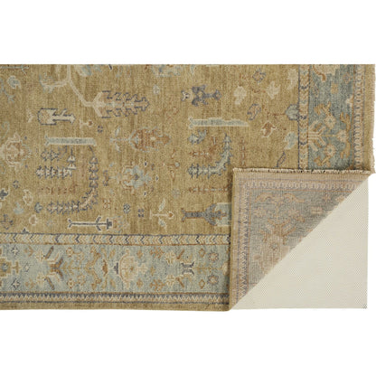Carrington Traditional Oriental Rug - 6501F by Feizy in gold, blue, gray. Made from wool in a unique style.