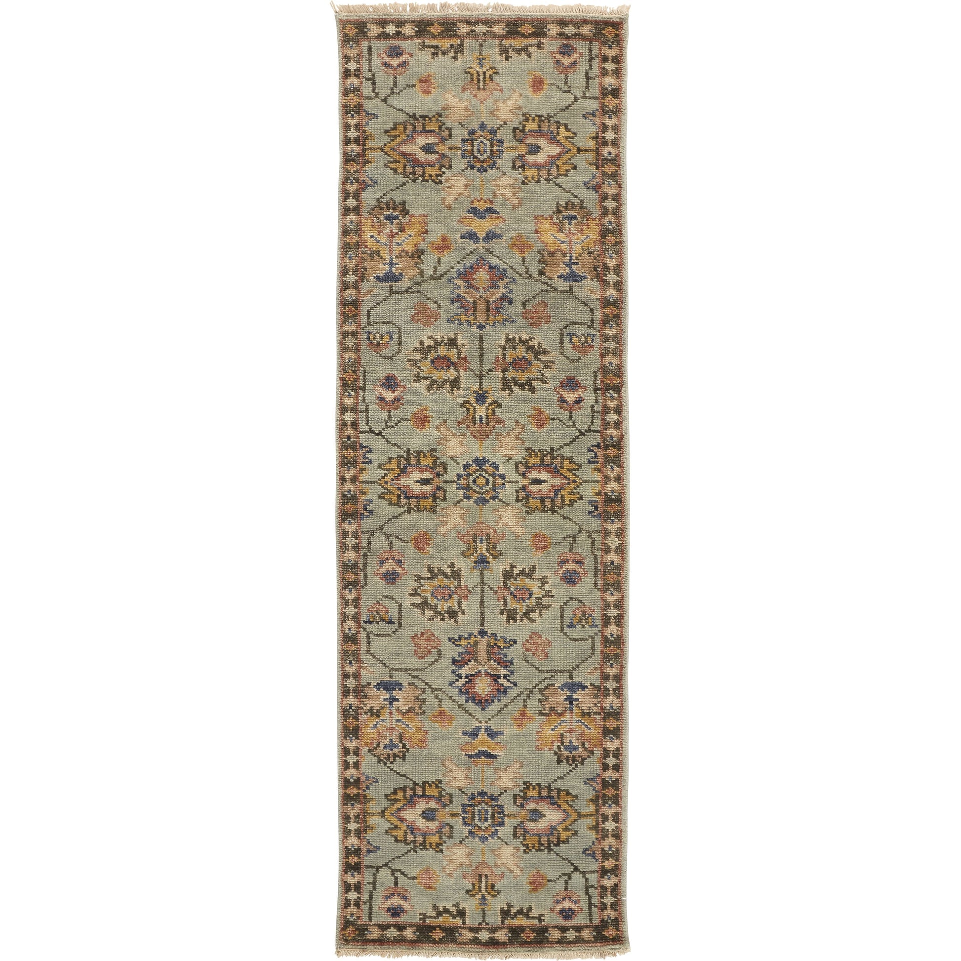 Carrington Traditional Oriental Rug - 6503F by Feizy in gray, gold, red. Made from wool in a unique style.