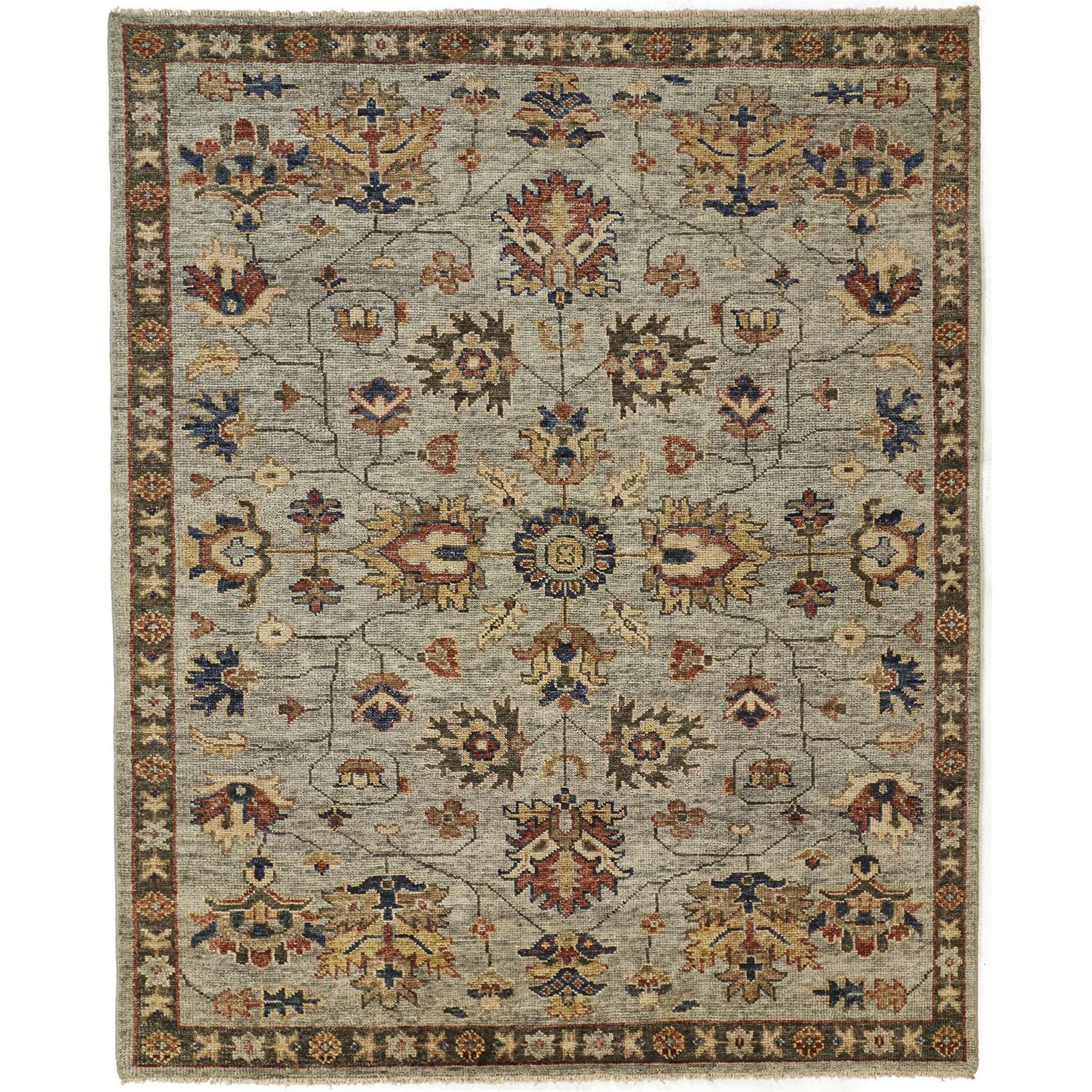 Carrington Traditional Oriental Rug - 6503F by Feizy in gray, gold, red. Made from wool in a unique style.