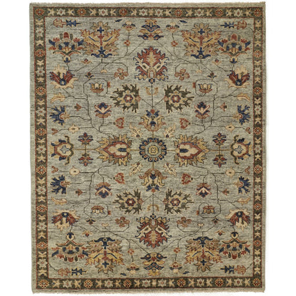 Carrington Traditional Oriental Rug - 6503F by Feizy in gray, gold, red. Made from wool in a unique style.
