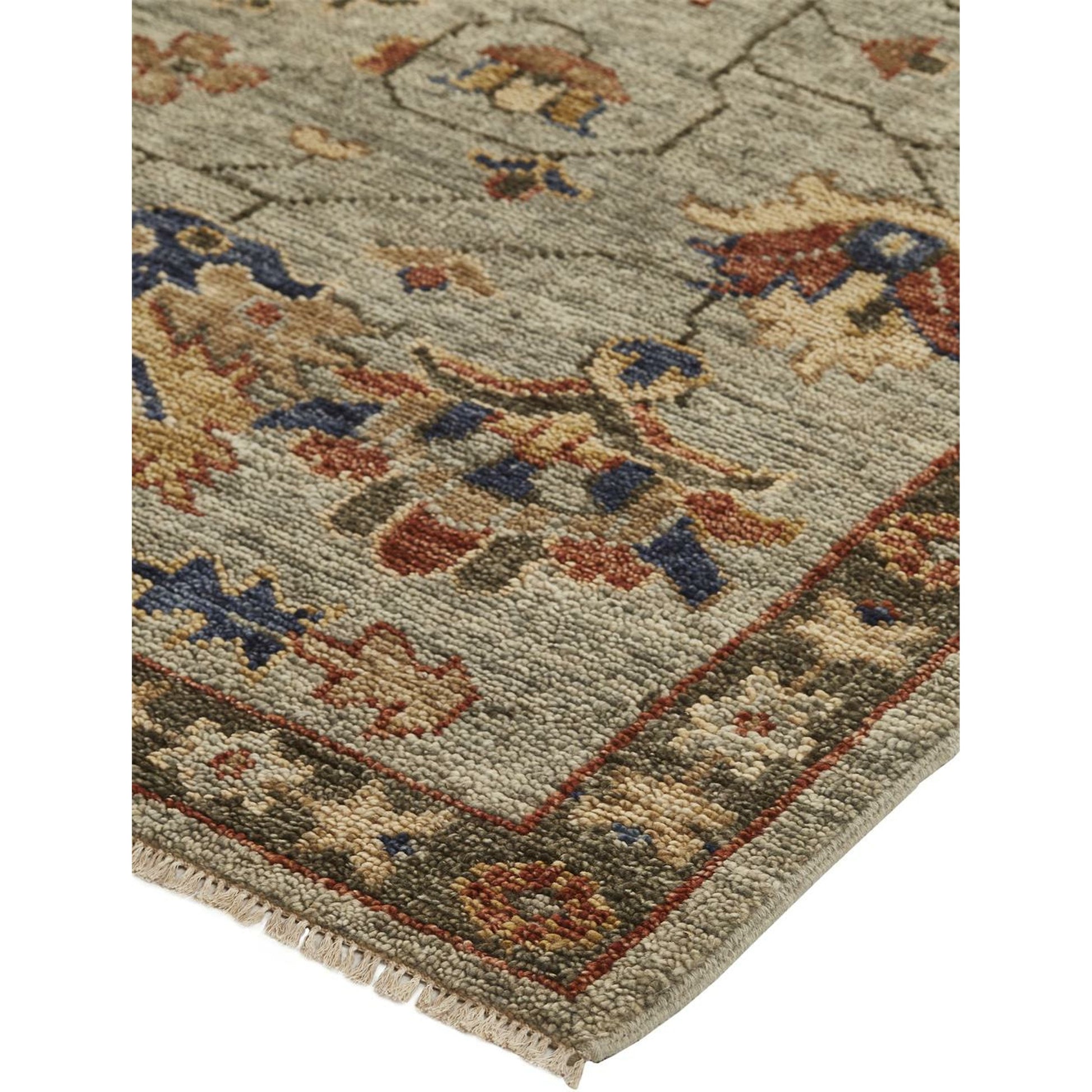 Carrington Traditional Oriental Rug - 6503F by Feizy in gray, gold, red. Made from wool in a unique style.