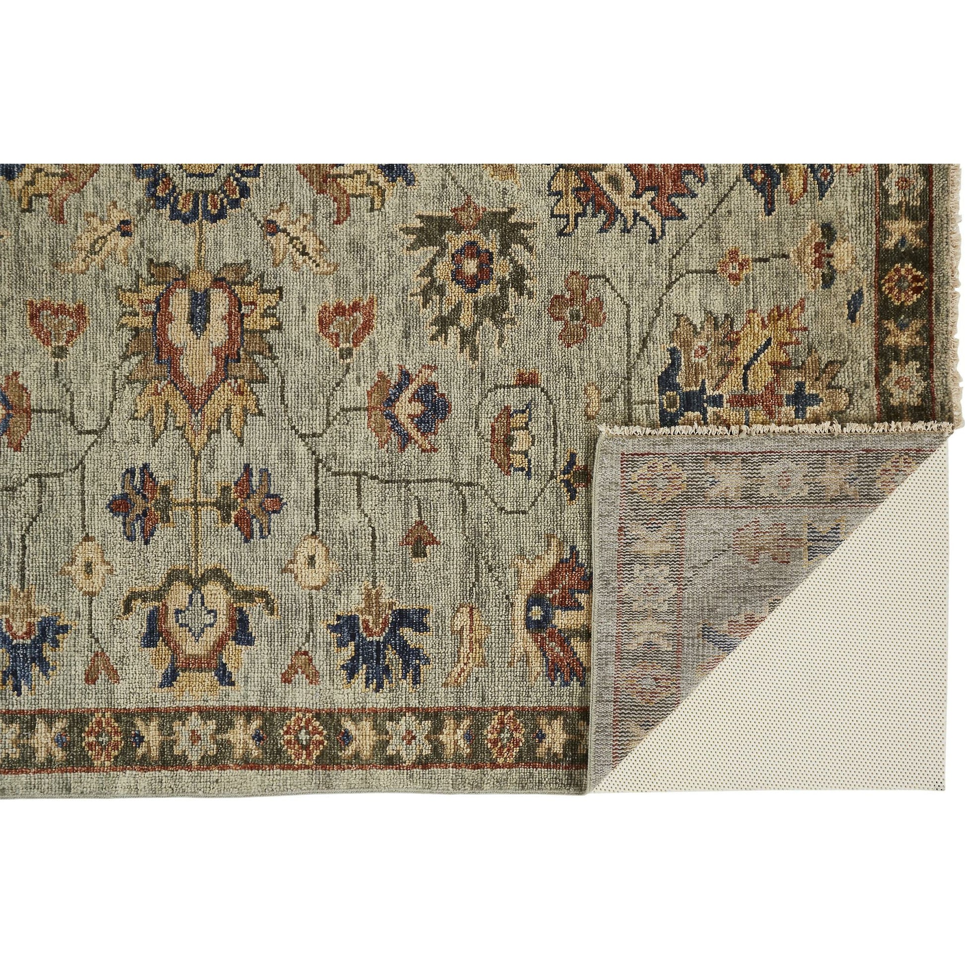Carrington Traditional Oriental Rug - 6503F by Feizy in gray, gold, red. Made from wool in a unique style.