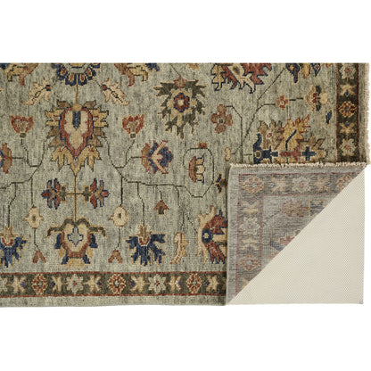 Carrington Traditional Oriental Rug - 6503F by Feizy in gray, gold, red. Made from wool in a unique style.
