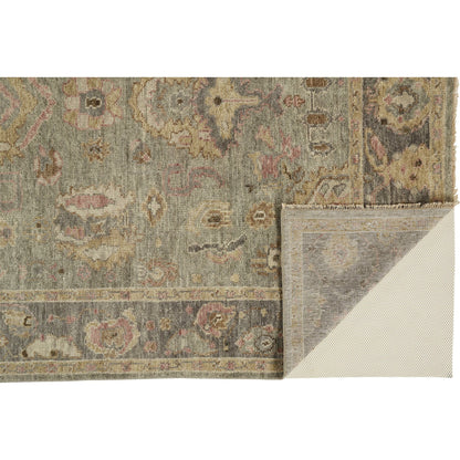 Carrington Traditional Oriental Rug - 6504F by Feizy in gray, gold, pink. Made from wool in a unique style.