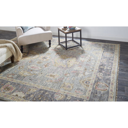 Carrington Traditional Oriental Rug - 6504F by Feizy in gray, gold, pink. Made from wool in a unique style.