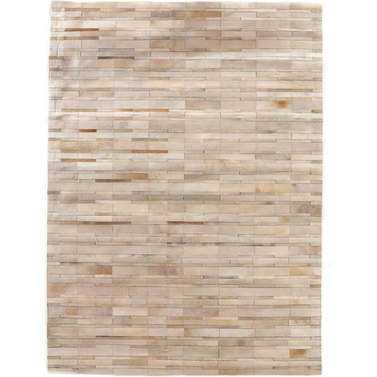 Natural Hide 9823 Rug by Exquisite Rugs in ivory, beige, multi. Made from leather hide in a unique style.