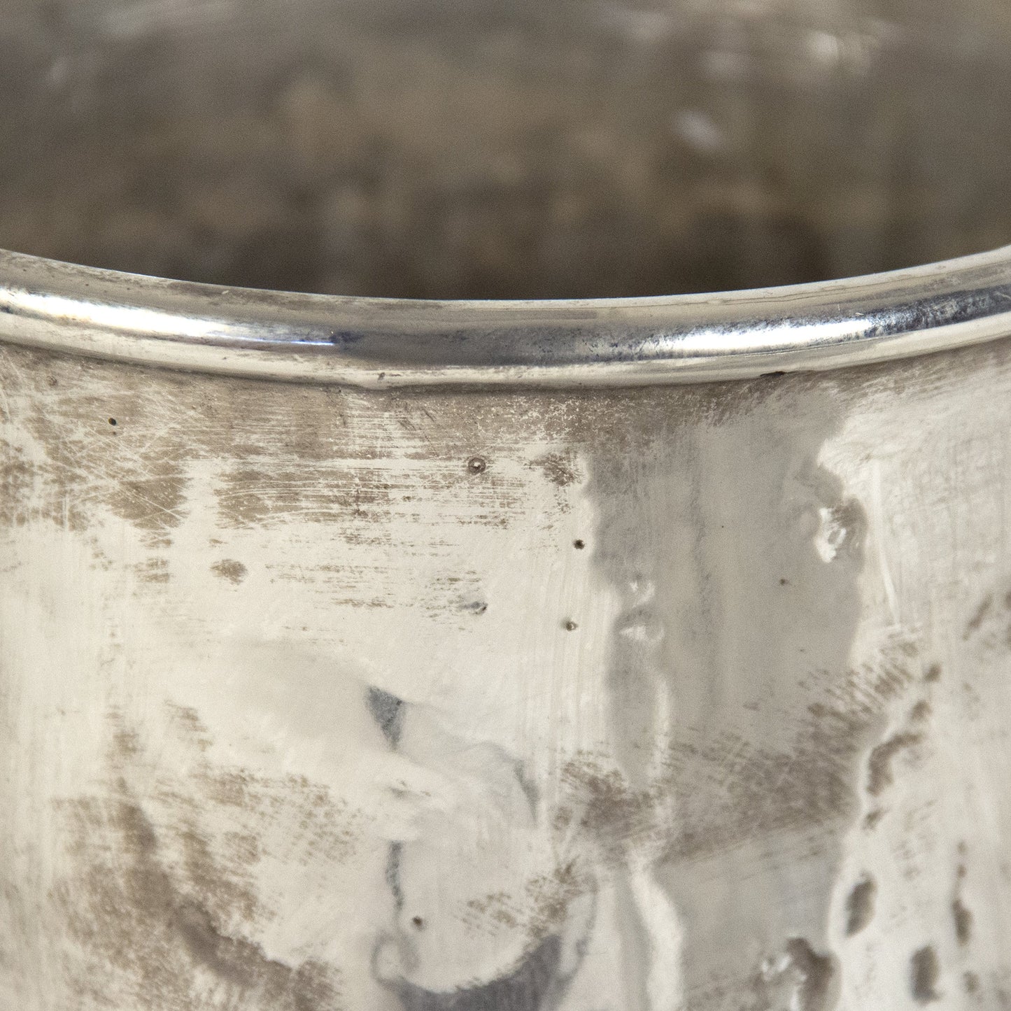 005 SR-900146,SR-900147 | Additional Silo | Distressed Metallic Pitcher by Zentique in distressed metallic silver and stoneware. Made from stoneware in a traditional style.