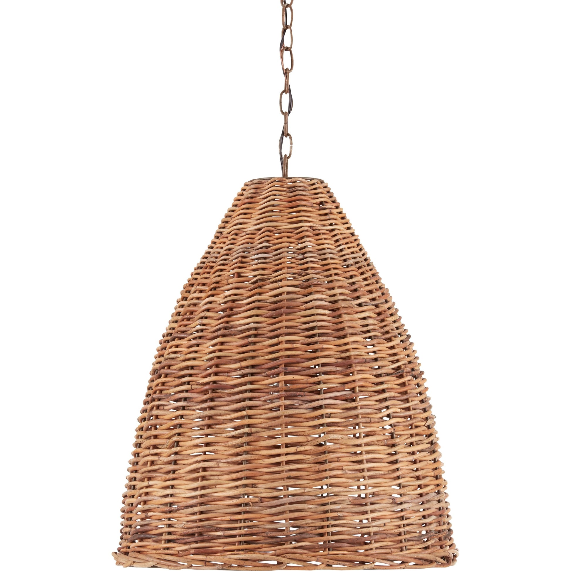 Basket Pendant by Currey and Company. Made from wrought iron, arurog in a coastal style.