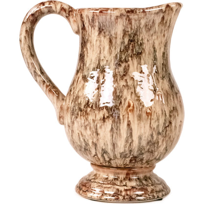 Distressed Pitcher by Zentique in neutral drip texture. Made from ceramic in a rustic style.