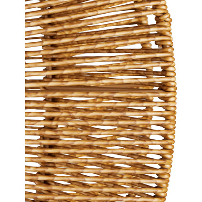 Barbary Fluted Outdoor Pendant by Currey and Company in natural, black, frosted white. Made from all-weather wicker, metal, glass in a rustic style.