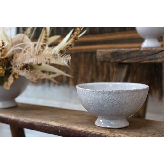 Lyra Compote by Accent Decor in white. Made from ceramic in a modern style.