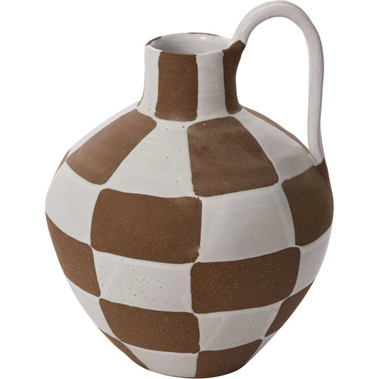 Fairfax Jug by Accent Decor in brown. Made from ceramic in a unique style.