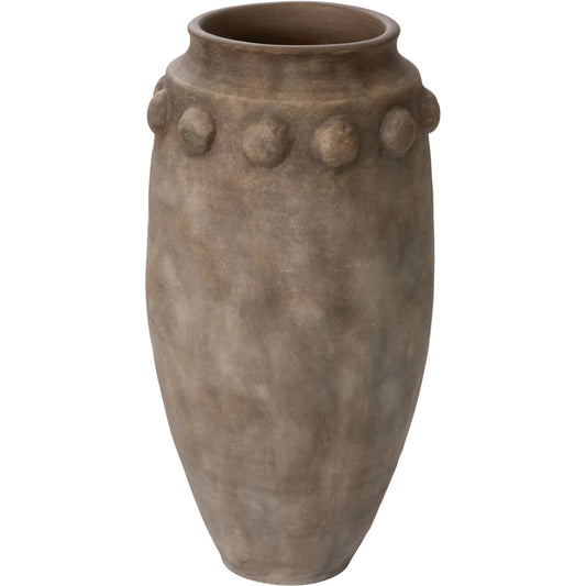 Incline Vase by Accent Decor in brown. Made from ceramic in a unique style.