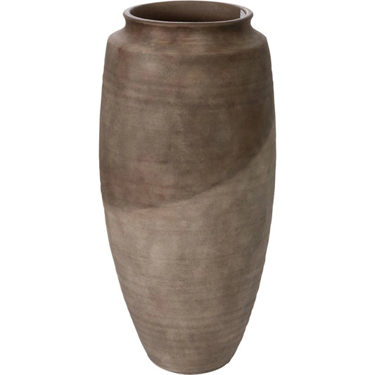 Incline Vase by Accent Decor in brown. Made from ceramic in a unique style.