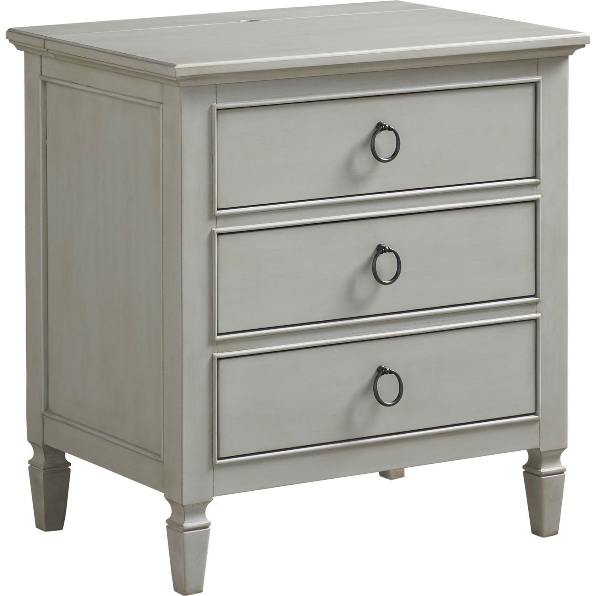 Summer Hill Nightstand by Universal Furniture in antique bronze and cotton. Made from unique in a traditional style.