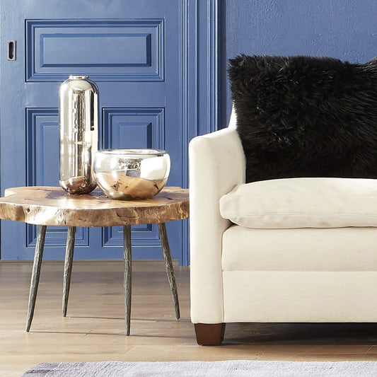 Forged Wood Coffee Table by Phillips Collection in brown. Made from metal in a eclectic & global style.