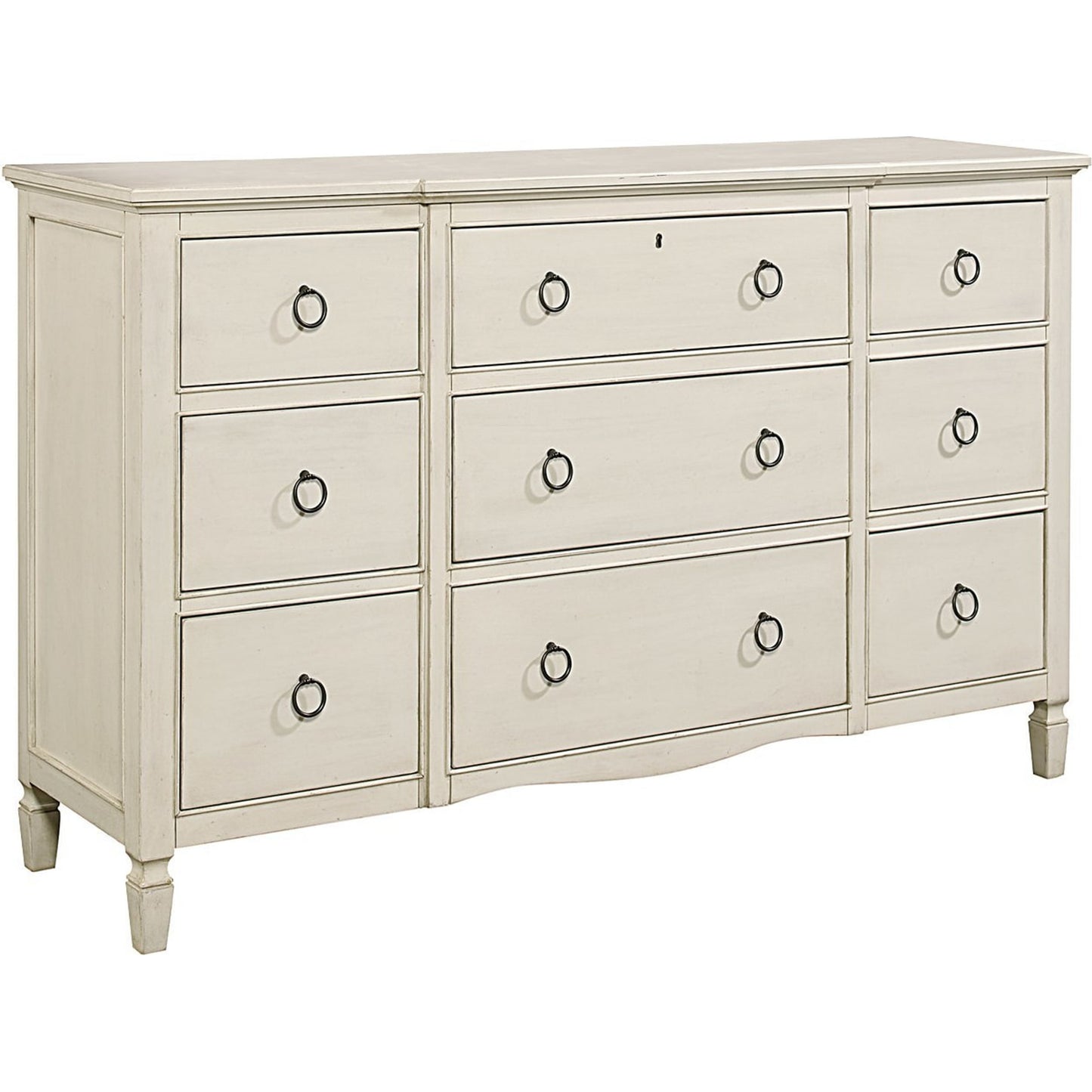 002 SR-814089 | Additional Silo | Summer Hill Dresser by Universal Furniture in antique bronze and cotton. Made from unique in a transitional style.
