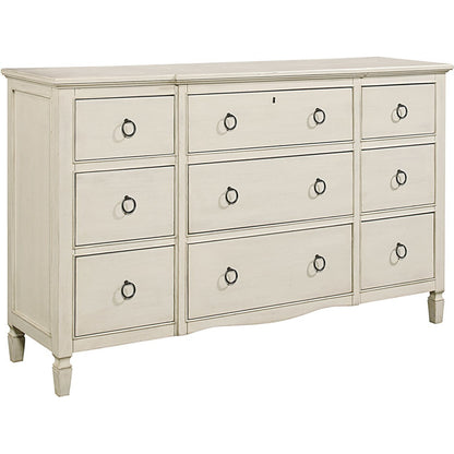 Summer Hill Dresser by Universal Furniture in antique bronze and cotton. Made from unique in a transitional style.