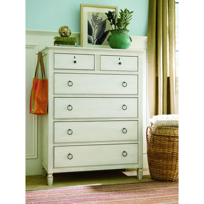 Summer Hill Drawer Chest by Universal Furniture in antique bronze and cotton. Made from unique in a cottage & farmhouse style.