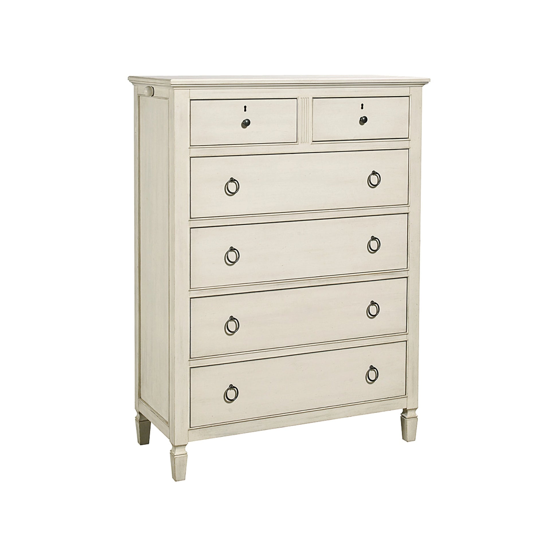 Summer Hill Drawer Chest by Universal Furniture in antique bronze and cotton. Made from unique in a cottage & farmhouse style.