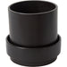 Claton Pot with Saucer by Accent Decor. Made from ceramic in a modern style.