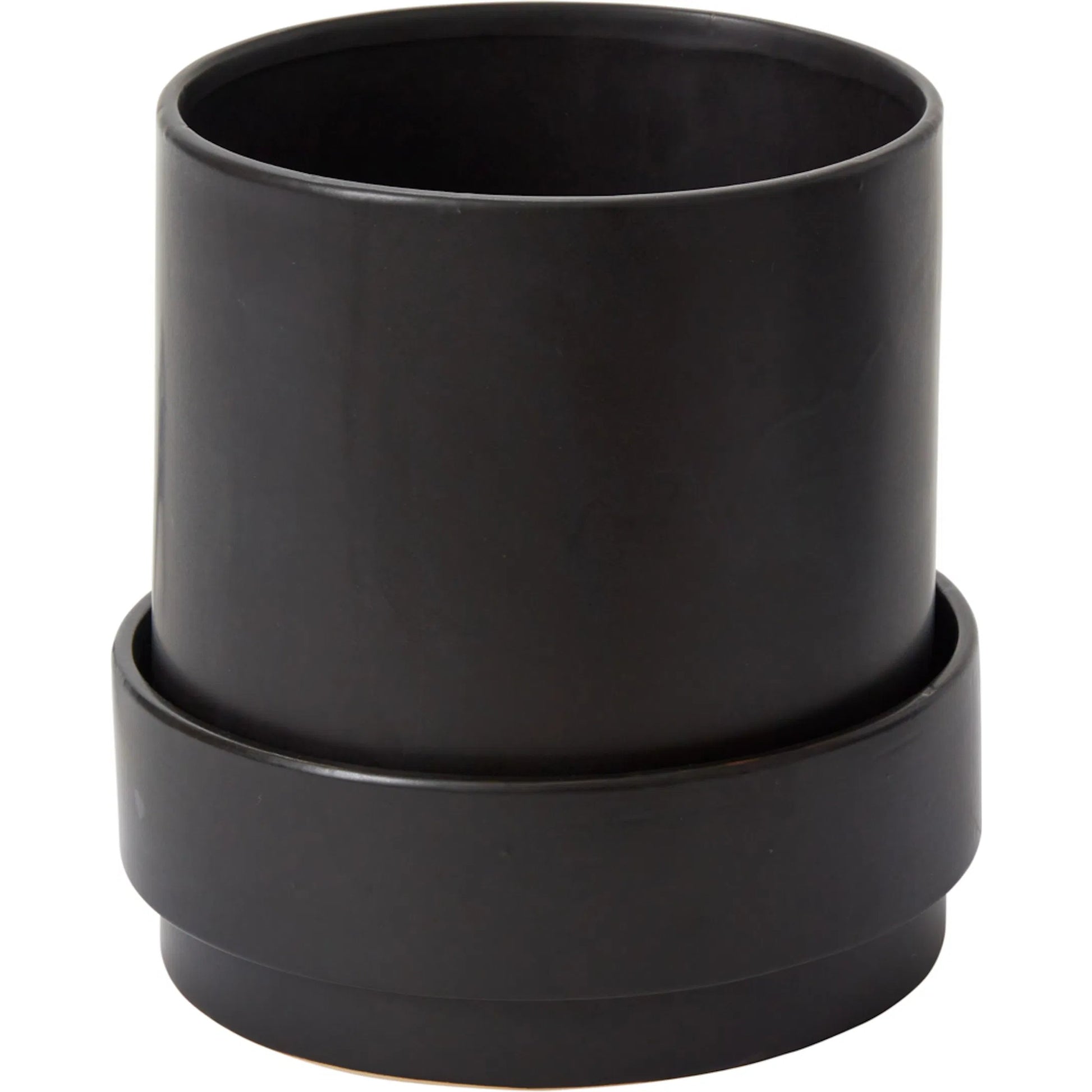 Claton Pot with Saucer by Accent Decor. Made from ceramic in a modern style.