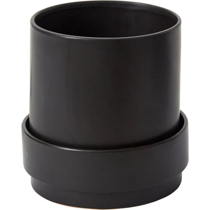 Claton Pot with Saucer by Accent Decor. Made from ceramic in a modern style.