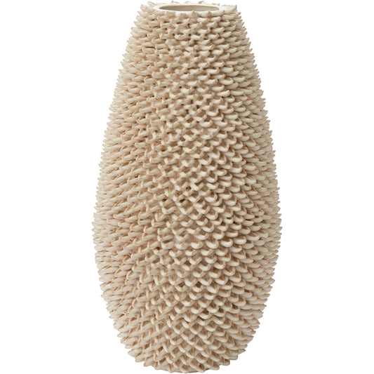 Ismene Vase by Accent Decor in off-white. Made from ceramic in a unique style.