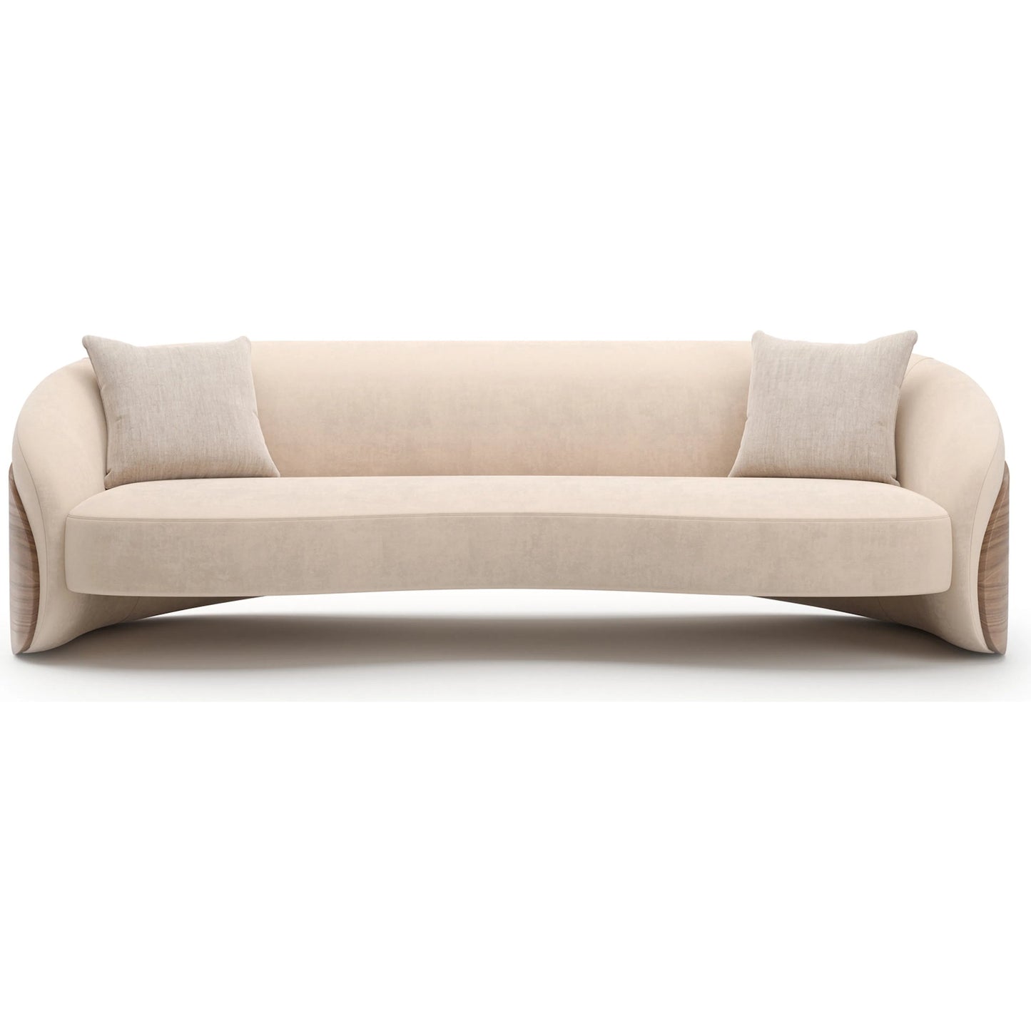 002 SI-2462223 | Additional Silo | Fleur Wood Back Sofa by Caracole in porcini. Made from unique in a transitional style.