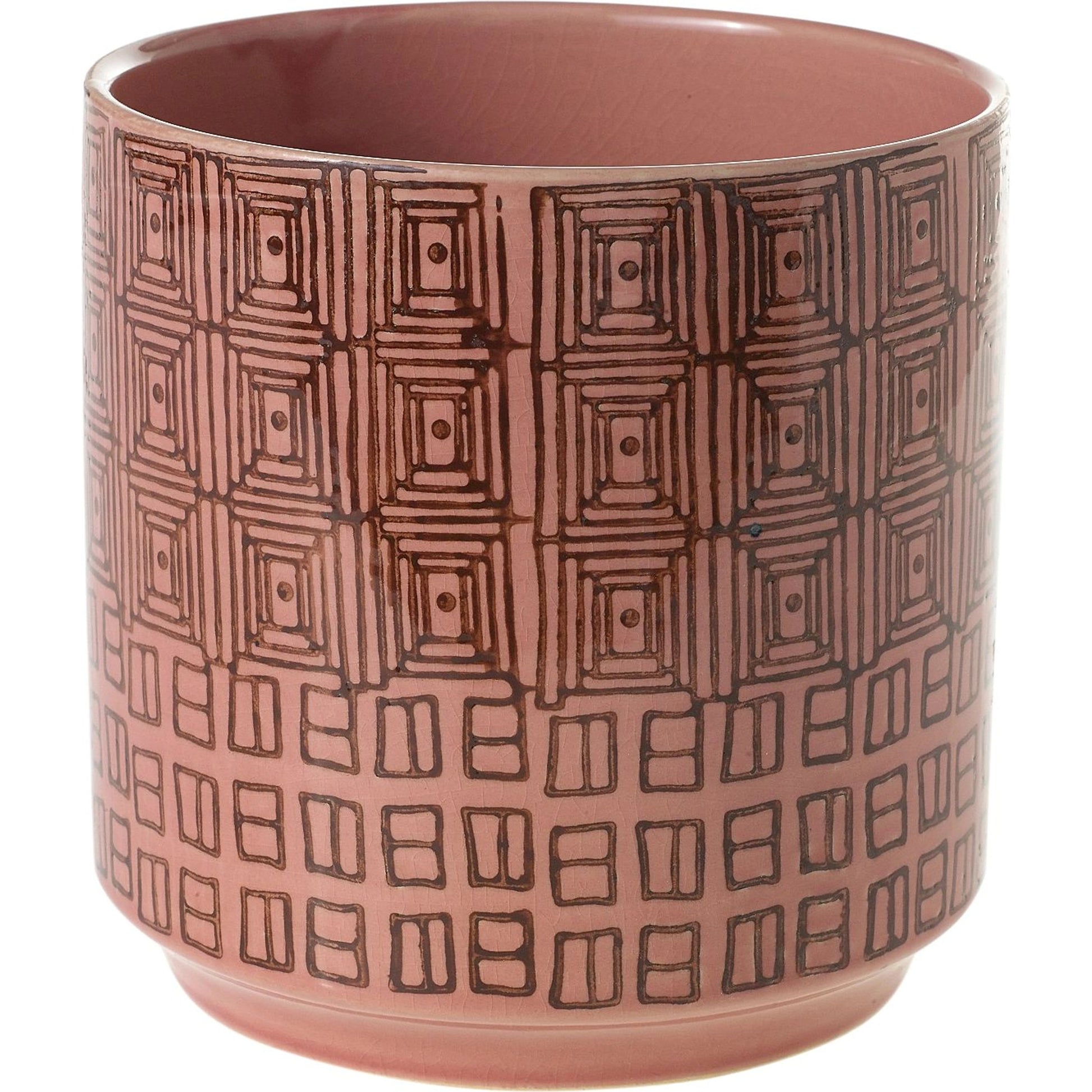 Pepe Pot by Accent Decor in pink. Made from ceramic in a modern style.