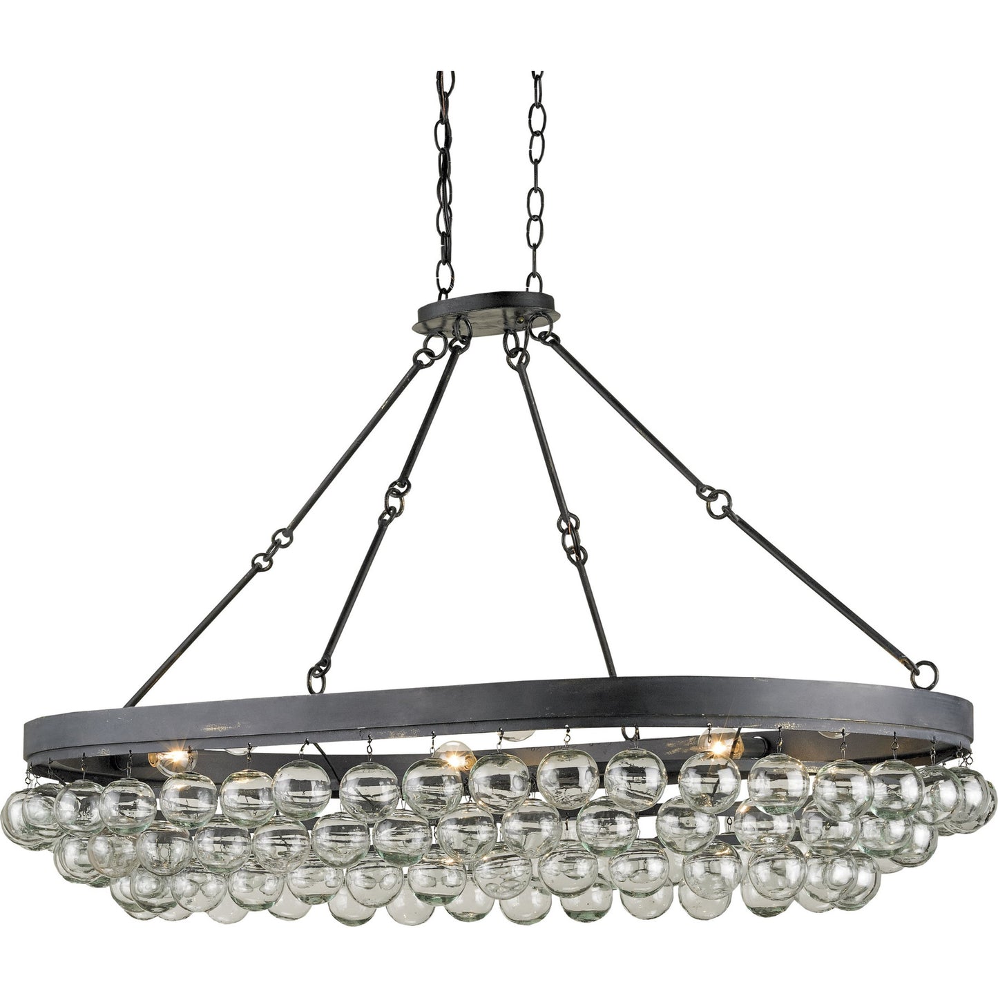 002 S-223963 | Additional Silo | Balthazar Ceiling Mount by Currey and Company in french black. Made from wrought iron, glass in a modern style.