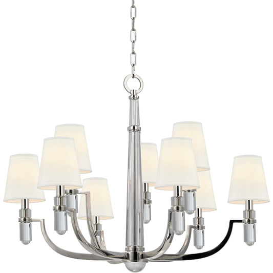 Dayton Chandelier by Hudson Valley. Made from brass in a modern style.