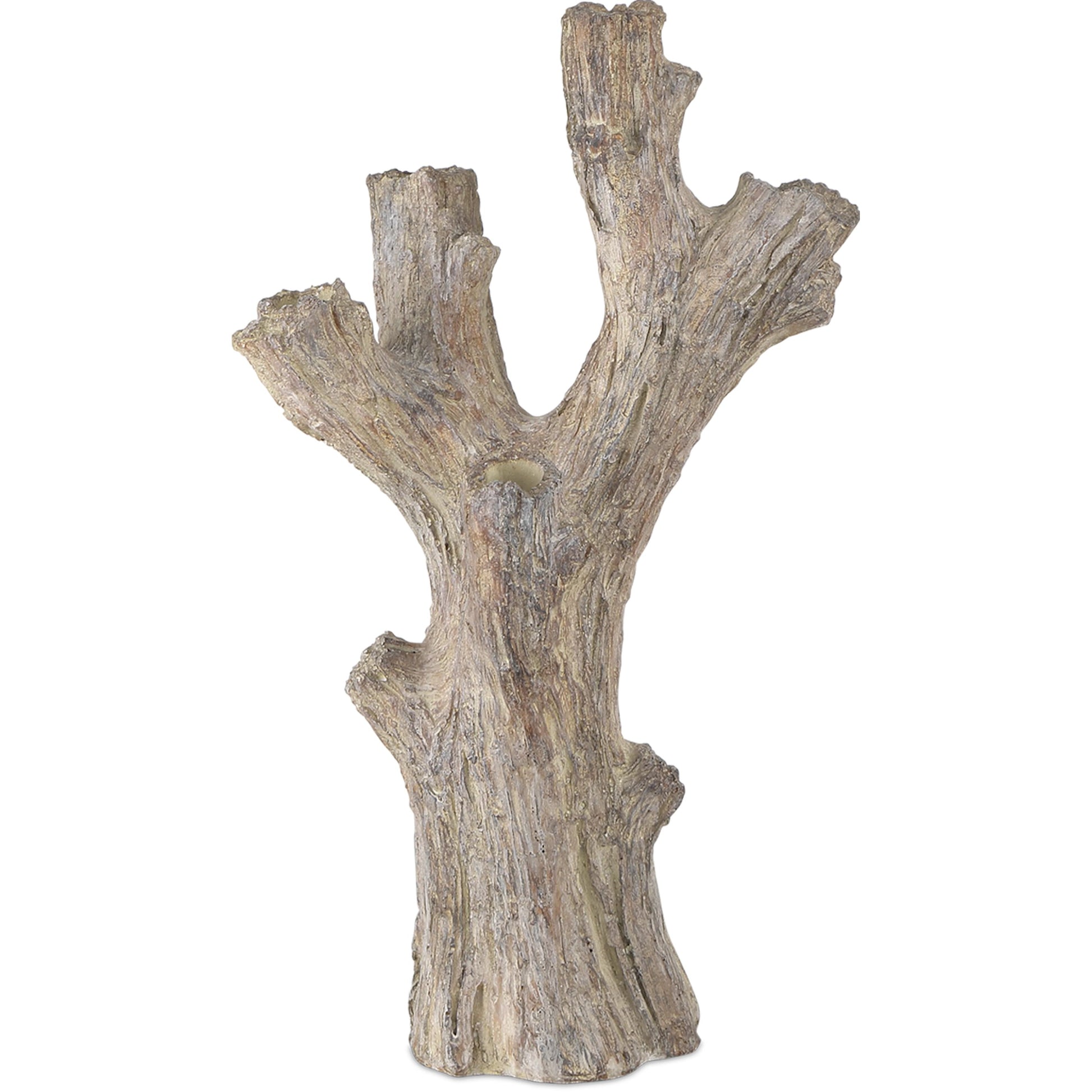 Rafaela Flameless LED Candelabra by Currey and Company in dark brown. Made from composite in a rustic style.